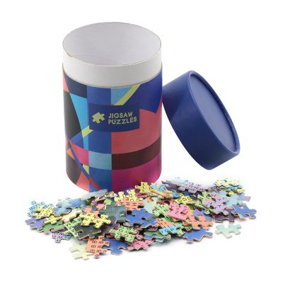 1000 pieces paper jigsaw puzzle in tube round box