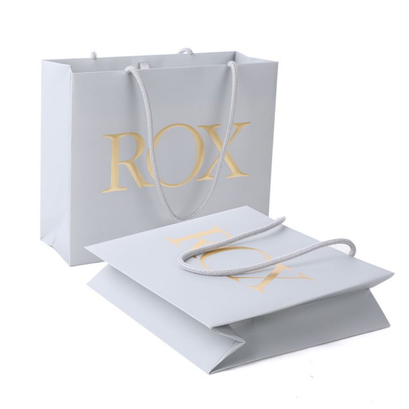 Custom M-Shaped Paper Bags with Ribbon Accessory - Image 4